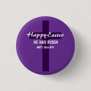 Einfach minimalistisches Frohe Ostern königliches Button