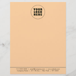 Einfach Minimalistisches Logo und Text Briefbogen