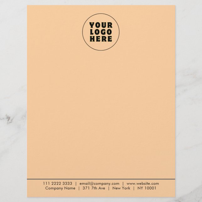 Einfach Minimalistisches Logo und Text Briefbogen (Vorderseite)