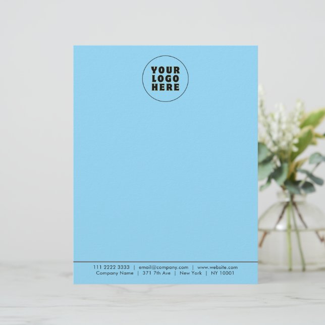 Einfach Minimalistisches Logo und Text Briefbogen (Stehend Vorderseite)