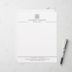 Einfach Minimalistisches Logo und Text Briefbogen