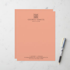 Einfach Minimalistisches Logo und Text Briefbogen