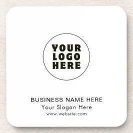 Einfach Minimalistisches Logo und Text Getränkeuntersetzer