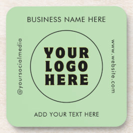 Einfach Minimalistisches Logo und Text Getränkeuntersetzer