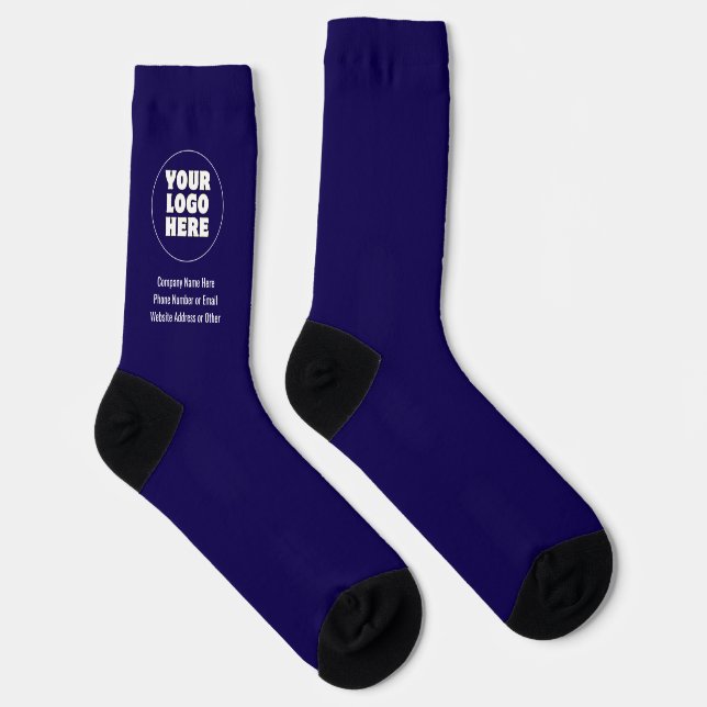 Einfach Minimalistisches Logo und Text Socken (Rechts)