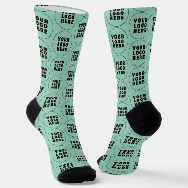 Einfach Minimalistisches Logo und Text Socken (Gewinkelt)