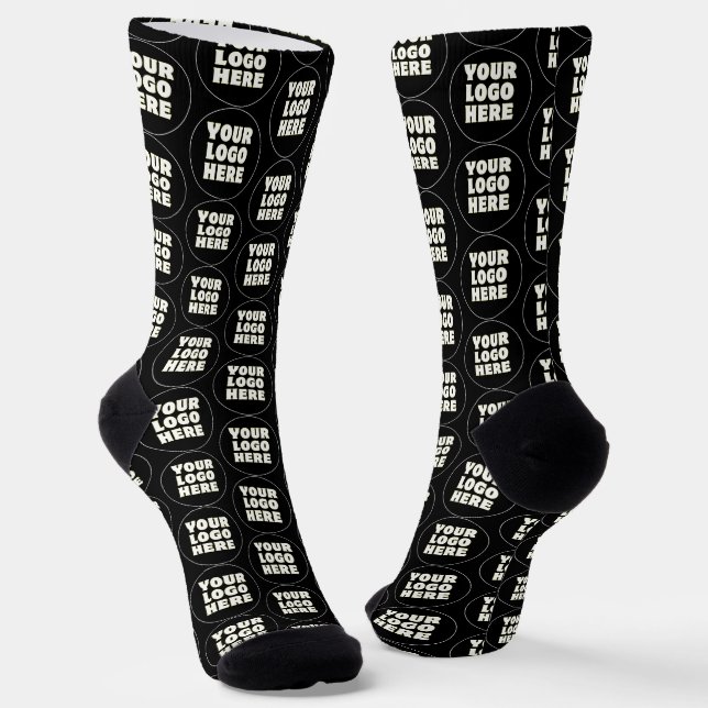 Einfach Minimalistisches Logo und Text Socken (Gewinkelt)