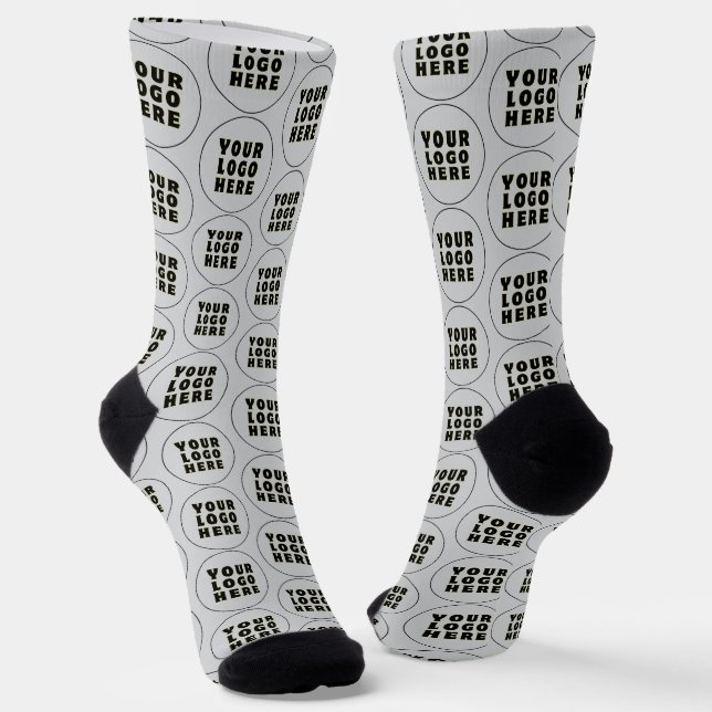 Einfach Minimalistisches Logo und Text Socken (Gewinkelt)