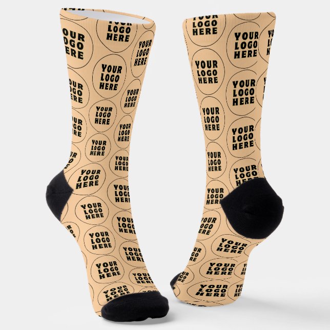 Einfach Minimalistisches Logo und Text Socken (Gewinkelt)
