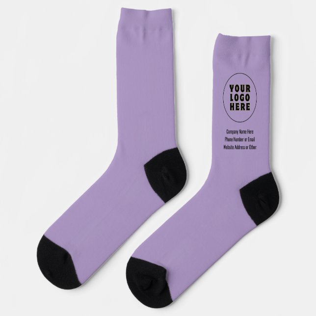 Einfach Minimalistisches Logo und Text Socken (Linkes Detail)