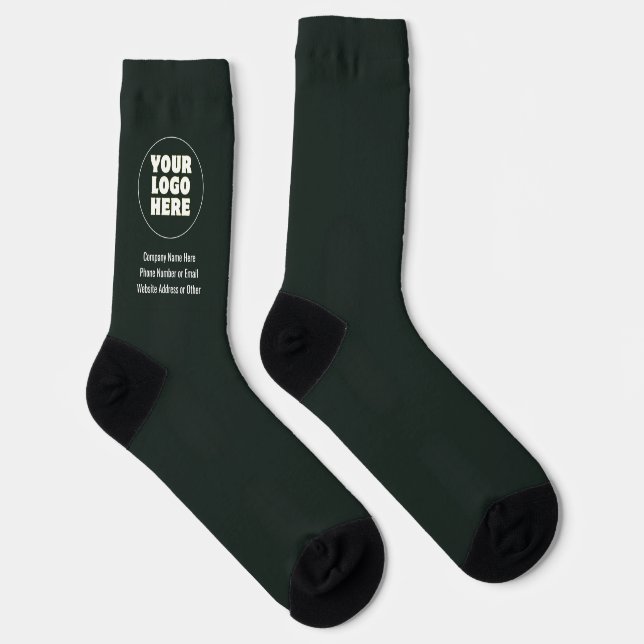 Einfach Minimalistisches Logo und Text Socken (Rechts)