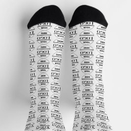 Einfach Minimalistisches Logo und Text Socken
