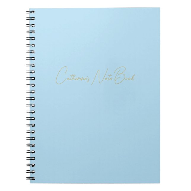 Einfach Minimalistisches, modernes Gold Script bla Notizblock (Vorderseite)