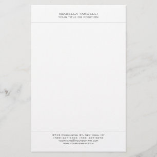 Einfach minimalistisches modernes Profildesign Briefpapier