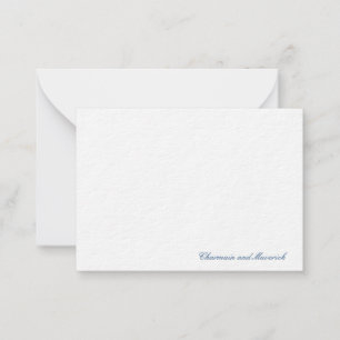 Einfach Minimalistisches Navy Blue Mitteilungskarte