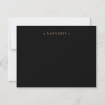 Einfach Minimalistisches Solid Black Gold Personal