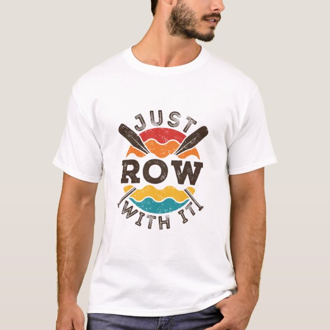 Einfach mit dem Coolen Retro Rowing Crew Team Oars T-Shirt (Vorderseite)