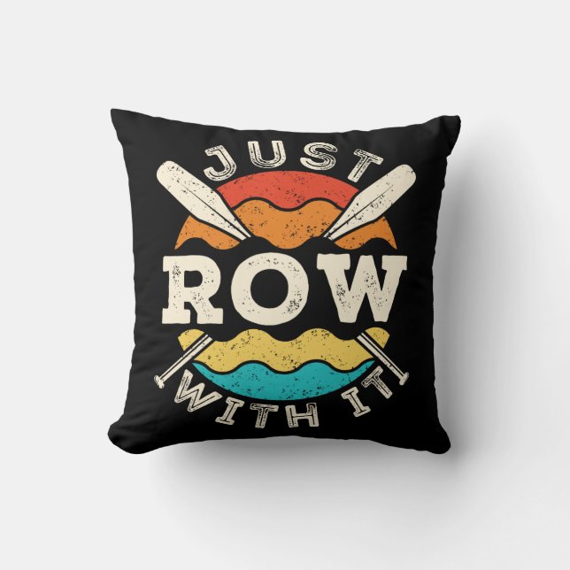 Einfach mit dem Funny Rowing Crew Team loslegen Kissen (Vorderseite)