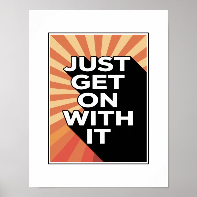 Einfach mit dem inspirierenden Motivierend Poster (Vorne)