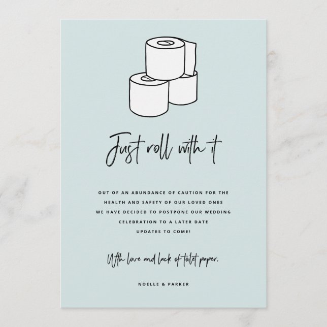 Einfach mit der Aufschiebungsankündigung rollen Menükarte (Vorderseite)