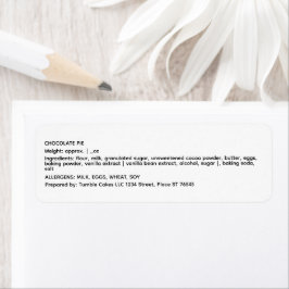 Einfach mit Lebensmitteletiketten zubereitet