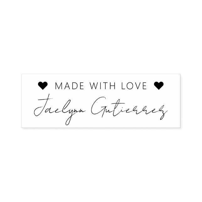 Einfach mit Liebe hergestellt Permastempel (Design)