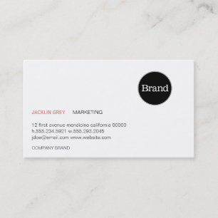 Einfach mit Logo (helle Koralle) Visitenkarte