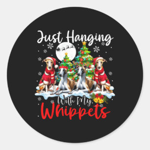 Einfach mit meinen Hippets Weihnachten Drei Weihna Runder Aufkleber
