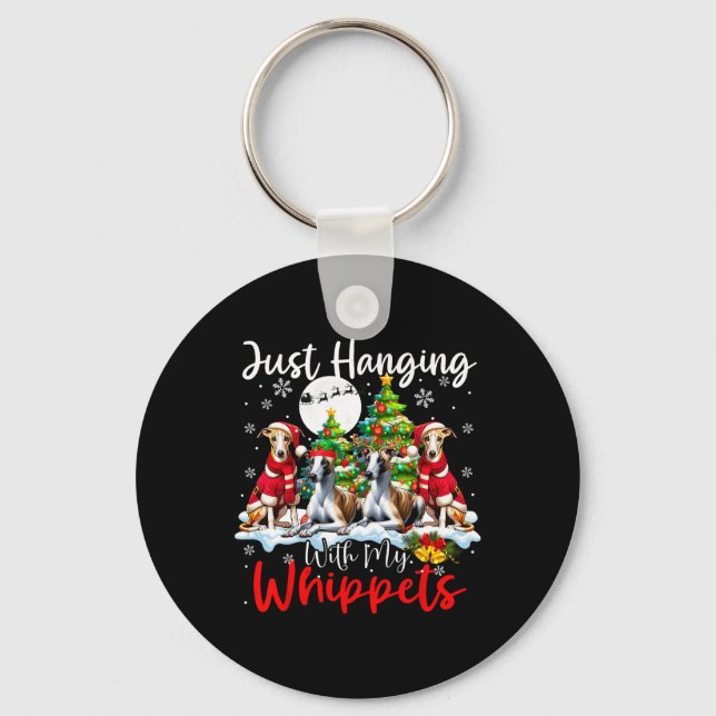 Einfach mit meinen Hippets Weihnachten Drei Weihna Schlüsselanhänger (Vorderseite)