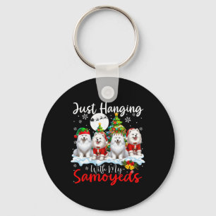 Einfach mit meinen Samoyeds spielen Weihnachten Dr Schlüsselanhänger