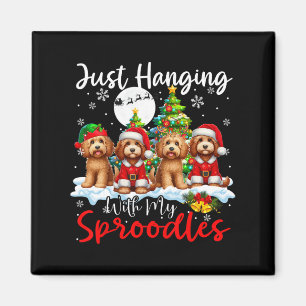 Einfach mit meinen Sproodles spielen Weihnachten W Magnet