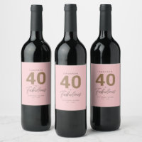 Einfach modern 40 & fabelhaft Personalisiert rosa