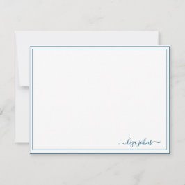 Einfach Modern Blau Schrift Professional  Mitteilungskarte