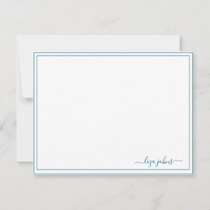 Einfach Modern Blau Schrift Professional Mitteilungskarte