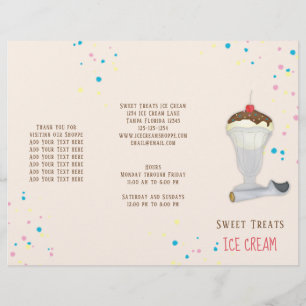 Einfach Modern Eiscreme Streusel Minimalistisch Br Flyer