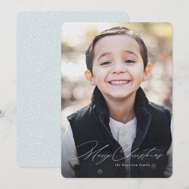 Einfach modern froh Weihnachten ein Foto stilvoll (Vorne/Hinten)