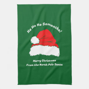 Einfach Modern Frohe Weihnachten Grün Geschirrtuch