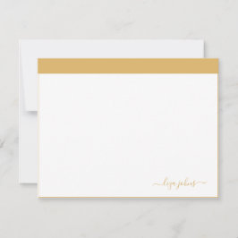 Einfach Modern Golden Schrift Professional  Mitteilungskarte