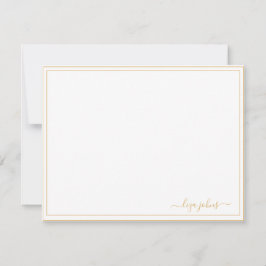 Einfach Modern Golden Schrift Professional  Mitteilungskarte