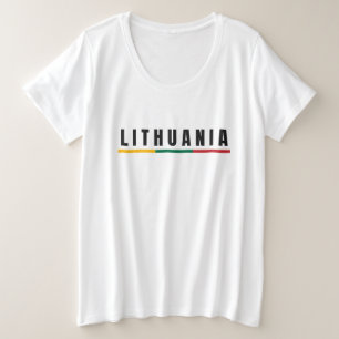 Einfach Modern Litauen lietuva Flagge Souvenir  Große Größe T-Shirt