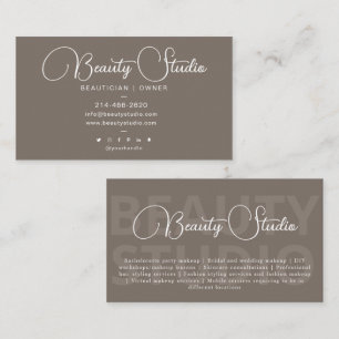 Einfach, modern, Makeup artistisch, Beautician, Bo Visitenkarte
