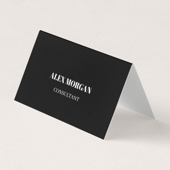 Einfach Modern Minimal Professionell Schwarz Visitenkarten (Vorderseite)