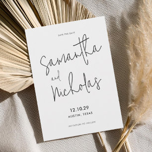 Einfach modern Minimalistisch Save The Date