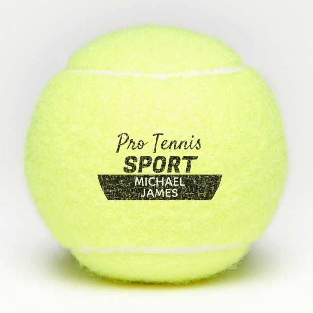 Einfach & modern, Pro Tennis, Personalisiert Tennisbälle (Vorderseite)