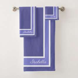 Einfach, modern und blau badhandtuch set