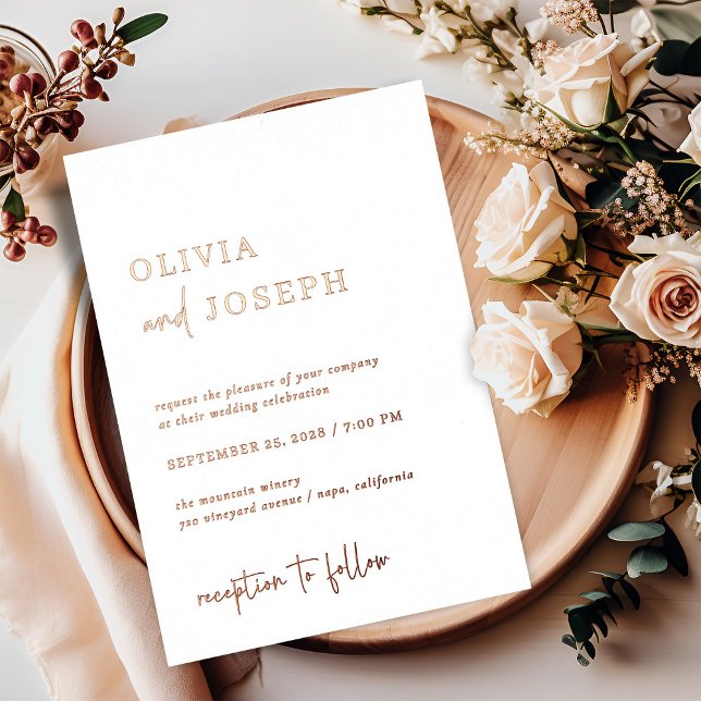 Einfach modern und Minimalistisch | HochzeitGold d Folieneinladung (Von Creator hochgeladen)