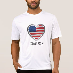 Einfach moderne amerikanische Fan jubelt USA-Flagg T-Shirt