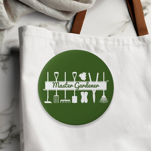 Einfach Moderne Dunkelgrüne Meister-Gärtner Button (Von Creator hochgeladen)