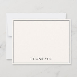 Einfach Moderne Minimalistische Klassische Danke Mitteilungskarte