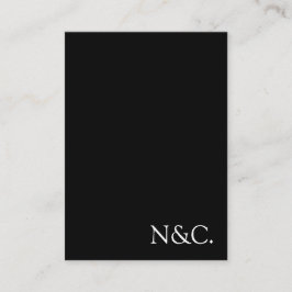 Einfach moderne minimalistische schwarze und weiße begleitkarte